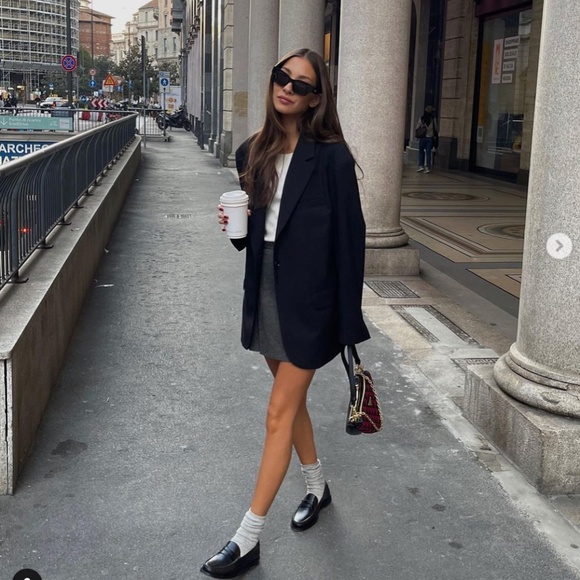 revolve long blazer / jacket - navy, one size - Picture 1 of 7